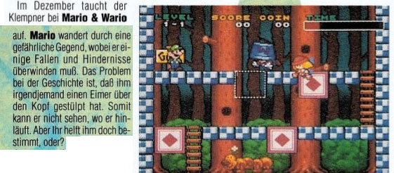 Mario & Wario - Video Games Magazine (Germany) - September 1993