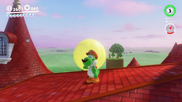 Captured Yoshi in Super Mario Odyssey Captured Yoshi in Super Mario Odyssey